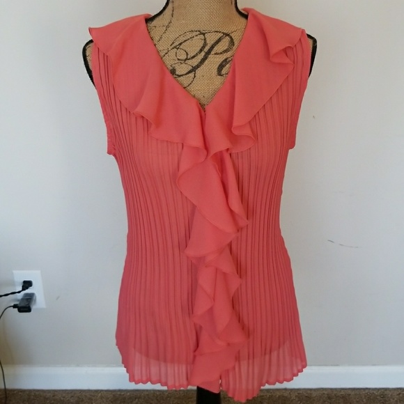 Studio 1940 Tops - Studio 1940 Coral Pink Sleeveless Blouse